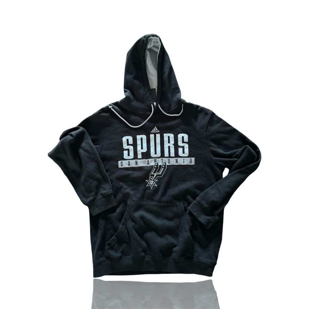 Adidas San Antonio Spurs Men's Black Pullover Hoodie: NBA apparel: Go Spurs